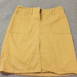 New York and company khaki skirt with front slit